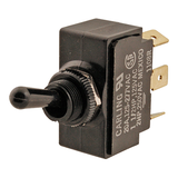 Allpoints 42-1331 Toggle Switch, double pole, double throw, 1/4" tab terminals, black