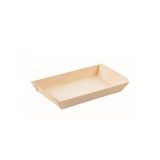SAMURAI DISH WOODEN CMPST 5.15x2.55x7" RECT NAT 100/cs