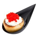 SPOON TEARDROP 4x2x1/2" POLYSTYRENE BLACK 20/cs