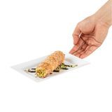 PLATE 7-1/2x5-1/4x1/2" RECT MODERNA PLASTIC WHITE 10/cs