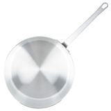 11.5-quart wear-ever shallow-style aluminum saucepan in natural finish with traditional handle, Vollrath 4023