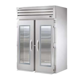 TRUE STG2RRI-2G SPEC SERIES Roll-in Refrigerator, two-section, stainless steel front, aluminum sides, (2) glass doors with locks, cam-lift hinges