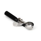 #30 Disher, round bowl, 1-3/4" bowl dia., 1 oz. capacity, 18-8 stainless with one-piece color coded black plastic handle, USA Made, Vollrath 47146
