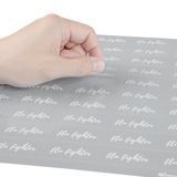 LABEL 2x1" PLASTIC CLEAR & WHT "FLU FIGHTER" 100/cs
