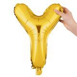 BALLOON LETTER "Y" MYLAR 16" SELF-SEALING GOLD
