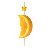 SKEWER BAMBOO 4-3/4" CMPST BUTTERFLY YELLOW/ NAT 1000/cs