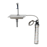 Allpoints 110-1252 Water Filler Station, with filter, 10-5/8" W x 12-5/8" D drip pan, stainless stee