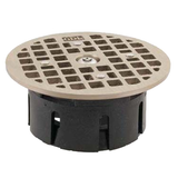 Allpoints 102-1171 Guardian Drain Lock, floor, 3-1/2" dia, 4-3/4" OD, round, bronze top plate, plast