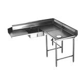 Eagle SDTCR-84-16/4 Soiled Dishtable, corner design, 84"W x 30"D x 43-1/2"H, right-to-left operation, 16/430 stainless steel top, 8"H backsplash, 20"