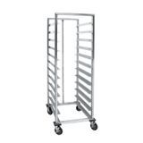 Cres Cor 207-1524-SD Rack, Mobile Utility, full height, open sides, with riveted & welded angle slides for 15" x 20" pans, slides on 5-1/8" centers