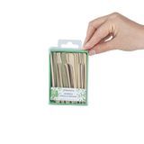 SKEWER BAMBOO 4" PADDLE CMPST NAT RETAIL PACK 50/bx +10bx/cs