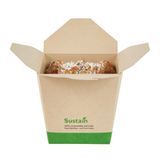 NOODLE CONTAINER 26oz 4"h CMPST BAMBOO/ PLA KRAFT 50/cs