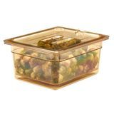 Cambro 26HP150 Half Size Amber High Heat Plastic Food Pan, 6" Deep