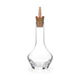 BITTERS BOTTLE 3oz 5x3" BEVELED GLASS S/S & COPPER