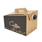 COFFEE TAKEOUT BOX 96oz 8-1/2"h 12cup PAPER BLK 10/cs
