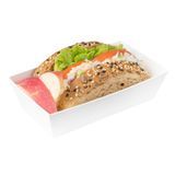 SUSHI CONTAINER 4-3/4x2-1/2" RECT SMALL PAPER WHITE 100/cs