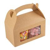 GABLE BOX w/WINDOW GREASEPROOF 9-1/2x5" PAPER KRAFT 100/cs