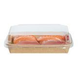 LID F/ 8oz SUSHI CONTAINER PET CLEAR 50/cs
