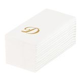 NAPKIN LINEN-LIKE 15-3/4x8" CURSIVE PAPER GOLD 'D' 2000/cs