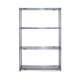 Eagle S4-74-1860V-X Starter Shelving Unit, 4-tier, 60"W x 18"D x 74"H, wire shelves with patented QuadTruss design, (4) 74"H posts, VALU-MASTER