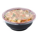 ASIAN PANDA BOWL/ LID MW 24oz 6-1/2"dia PP BLK/ CLR 200/cs