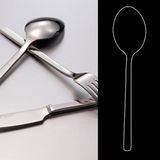 SILHOUETTE SPOON DESSERT OVAL 7.25" 18/10 1DZ/CS