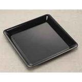 (FD) TRAY 12x12" SQUARE POLY BLACK 25ea/cs
