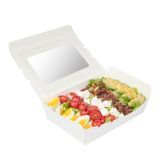 TAKEOUT 42oz 8x5-1/2" HINGE MED PAPER WHITE 200/cs