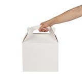 GABLE/ LUNCH BOX GREASEPROOF 10x7x8" PAPER WHITE 25/cs