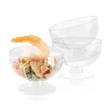 FOOTED BOWL 3oz 3"dia 2-1/4"h MINISERVE PLASTIC CLEAR 100/cs