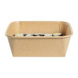 SUSHI CONTAINER 45oz 7"sq PAPER KRAFT 100/cs