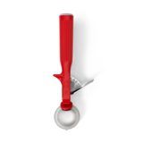 #24 Disher, round bowl, 1-1/3 oz. capacity, 1-7/8" bowl dia., 18-8 stainless with one-piece color coded red plastic handle, USA Made, Vollrath 47145