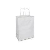 SHOPPING BAG WHITE PAPER 10x5x13-1/2" 250ea/cs