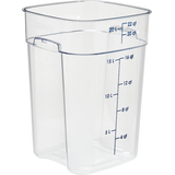 Commercial foodservice essential, camsquare food container 22qt pc freshpro clear/ blue 6ea/cs for reliable daily service, Cambro 22SFSPROCW135