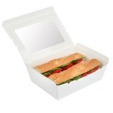 TAKEOUT 71oz 8-3/4x6-1/2" LRG HINGE PAPER WHITE 50/cs