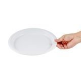 PLATE 10-1/4"dia 3/4"h MWAVE PLASTIC WHITE 50/cs