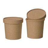 SOUP CUP W/ VENTED LID 16oz 3.7"dia 3.8"h KRAFT BRN 500/cs