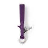 #40 Disher, round bowl, 3/4 oz. capacity, 18-8 stainless with one-piece color coded orchid plastic handle, USA Made, Vollrath 47147