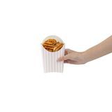 FRY CUP 4oz 4-3/4x3-1/2x5" PAPER PINK & WHT STRIPE 100/cs