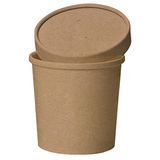 SOUP CUP W/ VENTED LID 16oz 3.7"dia 3.8"h KRAFT BRN 500/cs