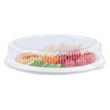 LID DOME RIPPLE 10-1/2x8" F/ OVAL LRG PET CLEAR 100/cs