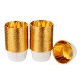 BAKING CUP 3-1/2oz 2-3/4"dia RND FOIL/ PAPER WHITE 500/cs