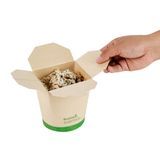 NOODLE CONTAINER 32oz 4x3-1/2" CMPST BAMBOO/ PLA NAT 200/cs