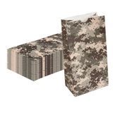 BAG PAPER 5x3-1/4x9-1/2" #4lb CAMOUFLAGE 100/cs