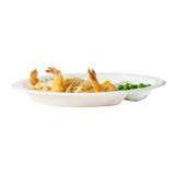 PLATE 10-1/4"dia MW 3-COMPT PLASTIC WHITE 50/cs