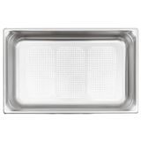 Full-size 2.5" deep super pan 3 stainless steel perforated steam table pan, Vollrath 90023