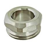 Allpoints 111-1114 Packing Nut, for stem assembly, 7/16" D, 3/4" -14, 7/16", chrome-plated brass