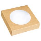 TAKEOUT BOX MULTI PURPOSE 7x7" OPP WINDOW PAPER BROWN 300/cs