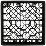 GLASS RACK 30-COMP 2 EXTENDERS BLACK 19.75X19.75 2EA/CS