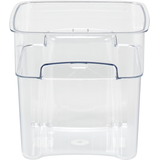 Commercial foodservice essential, camsquare food container 4qt pc freshpro clear/green 6ea/cs for organized prep and service, Cambro 4SFSPROCW135